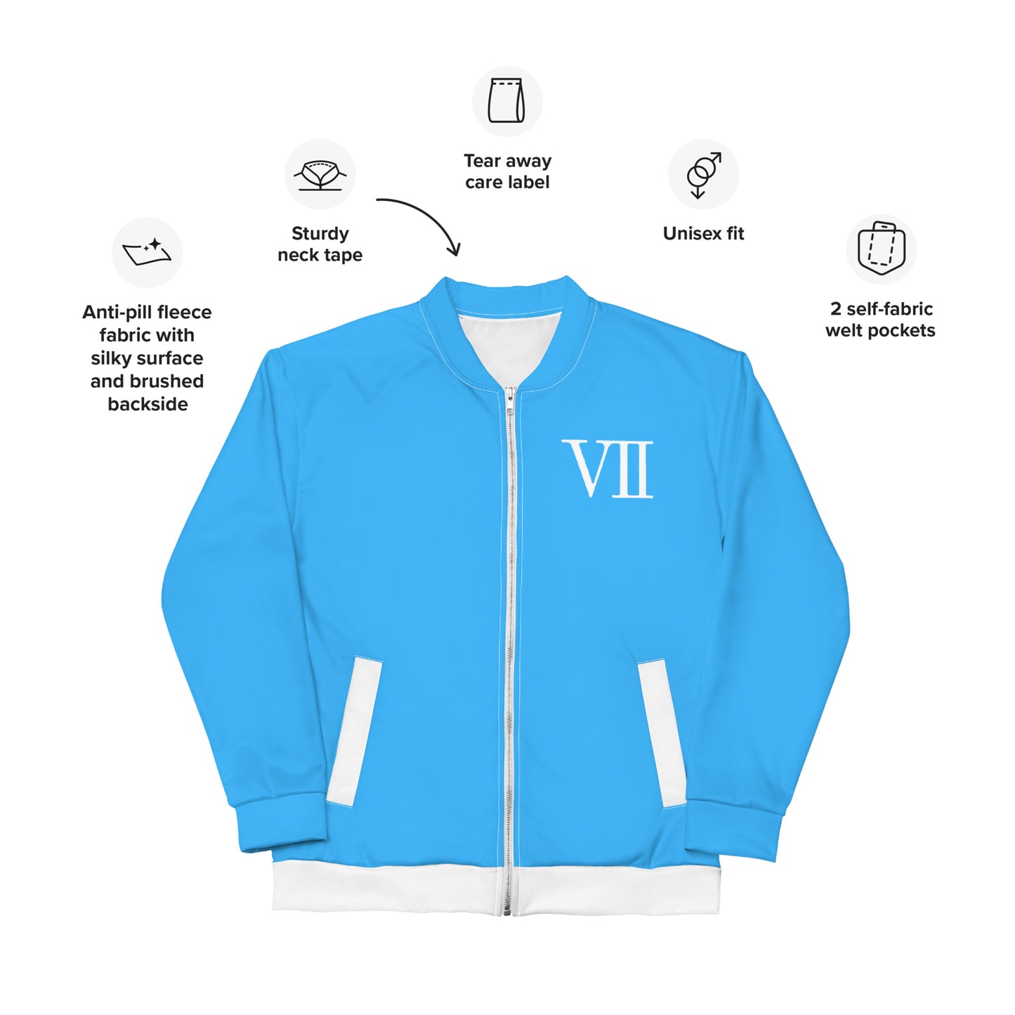 VII- Bomber Jacket (Ocean Blue)