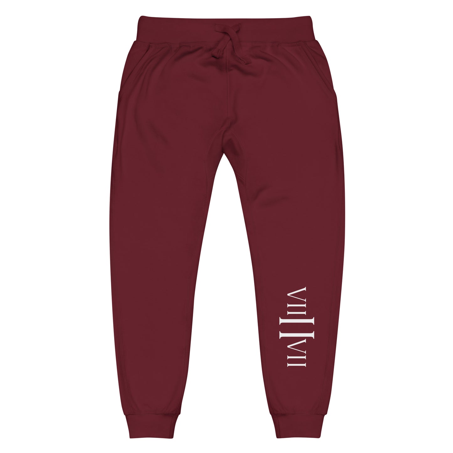 VII II VII- Fleece Sweatpants (Maroon)