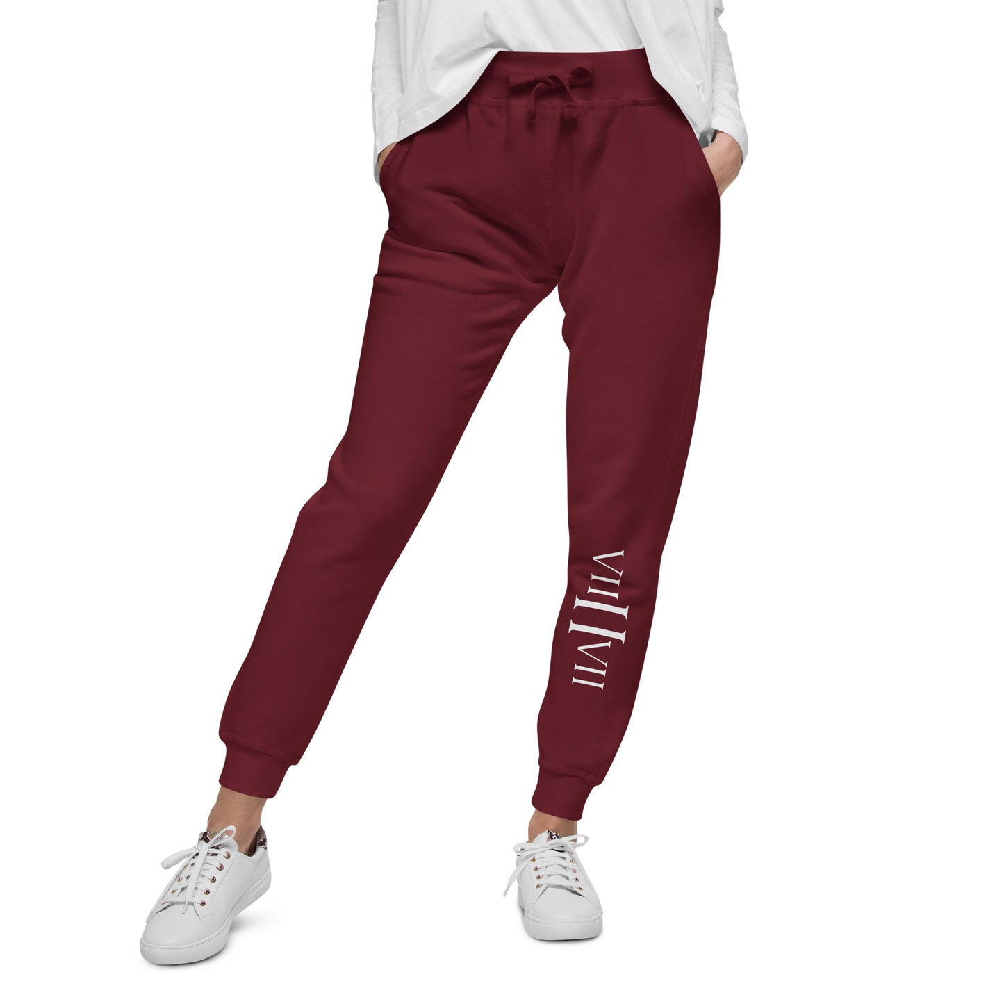 VII II VII- Fleece Sweatpants (Maroon)