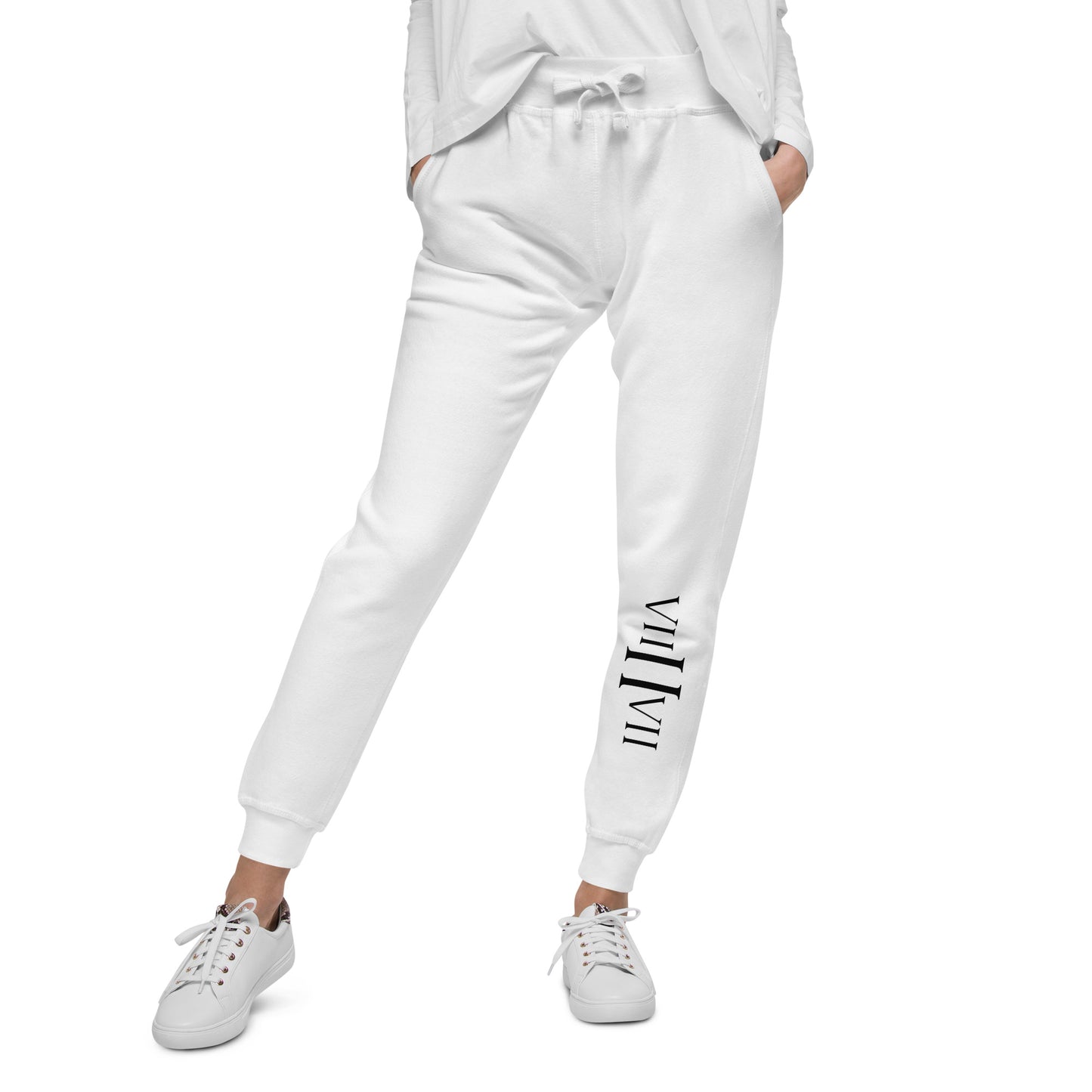 VII II VII- Fleece Sweatpants (White)