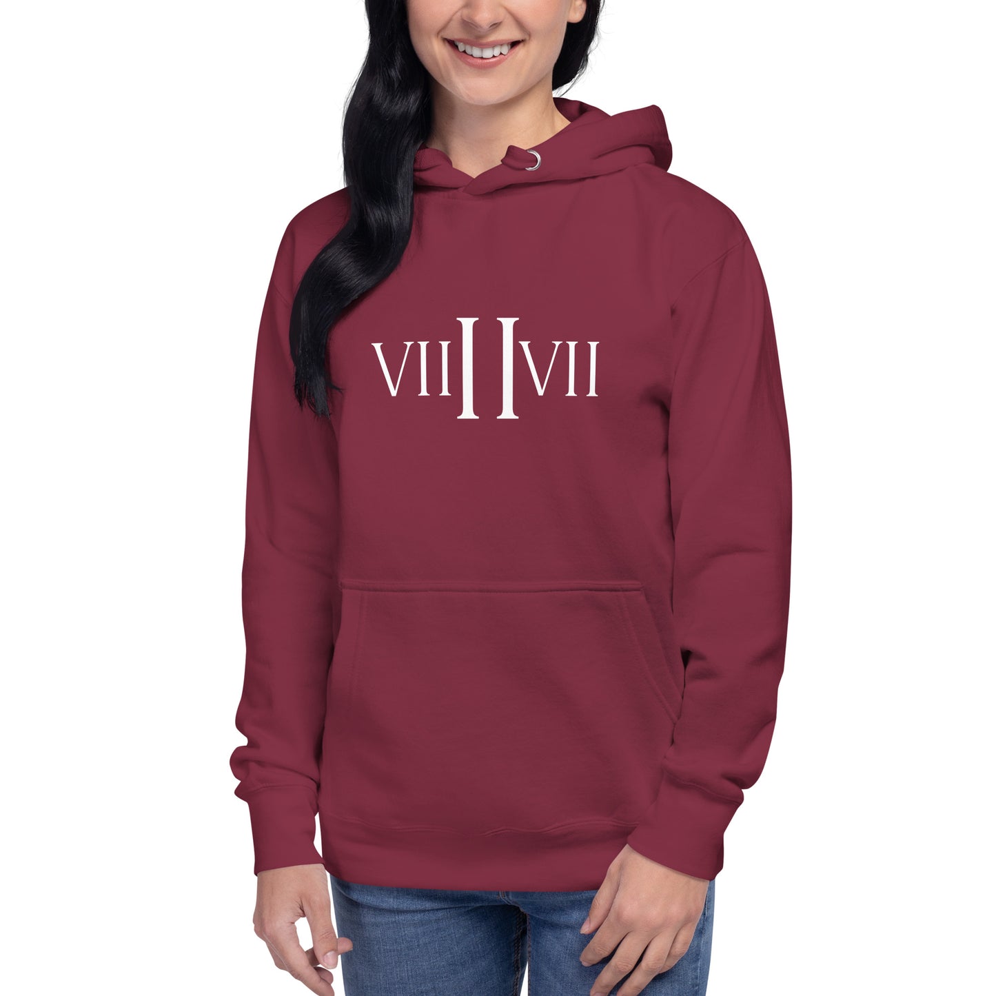 VII II VII- Hoodie (Marroon)