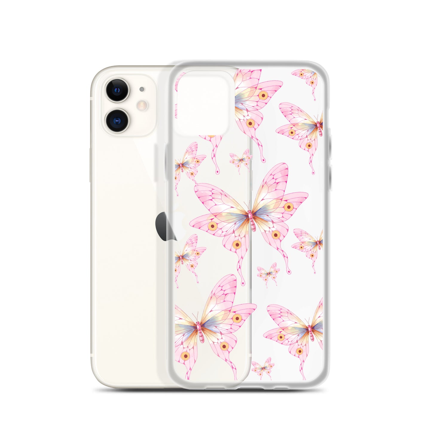 Pink Butterfly- Clear Case for iPhone®