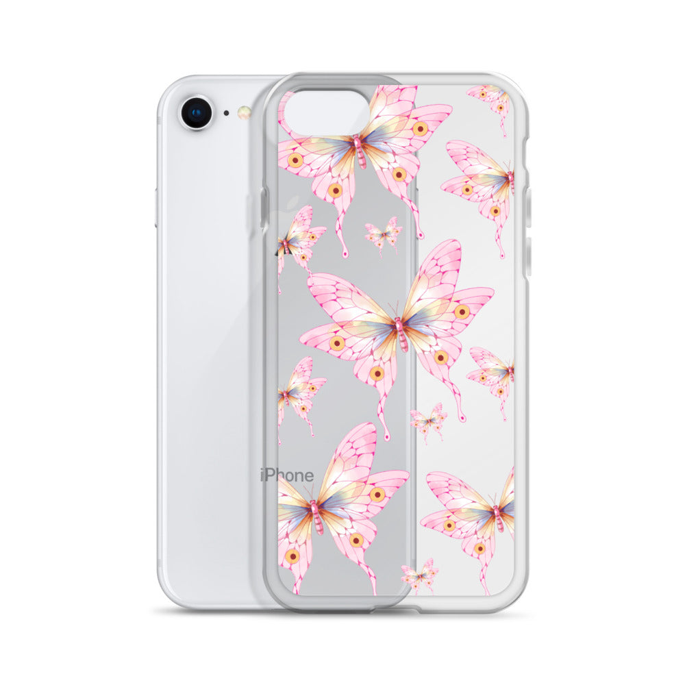 Pink Butterfly- Clear Case for iPhone®