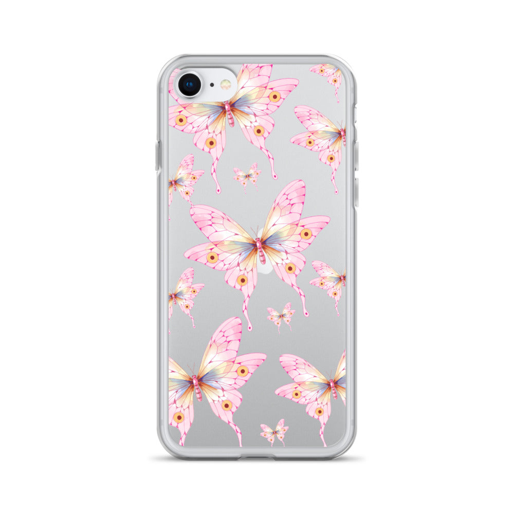 Pink Butterfly- Clear Case for iPhone®