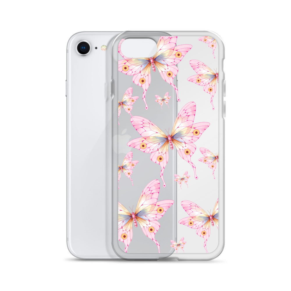 Pink Butterfly- Clear Case for iPhone®