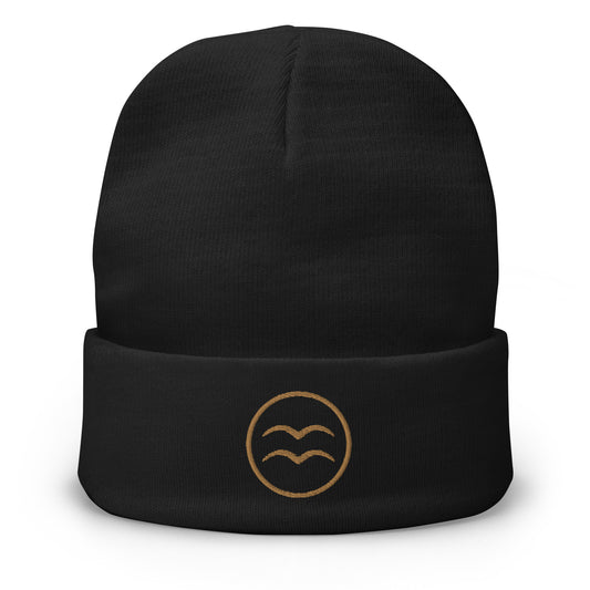Aquarius- Embroidered Beanie