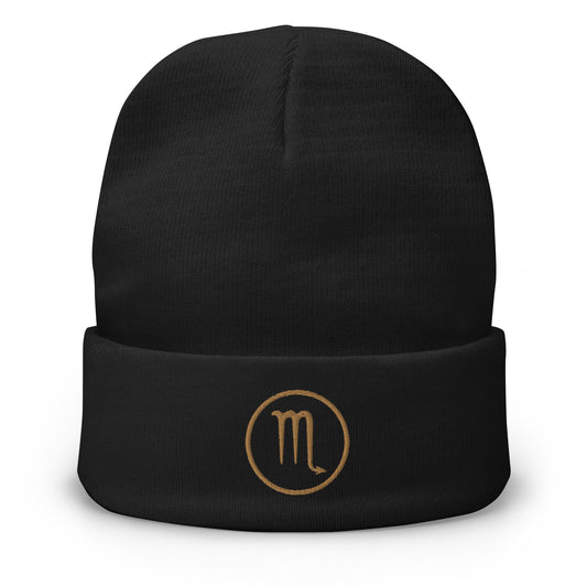 Scorpio- Embroidered Beanie
