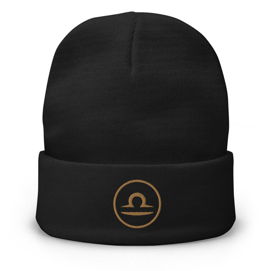Libra- Embroidered Beanie