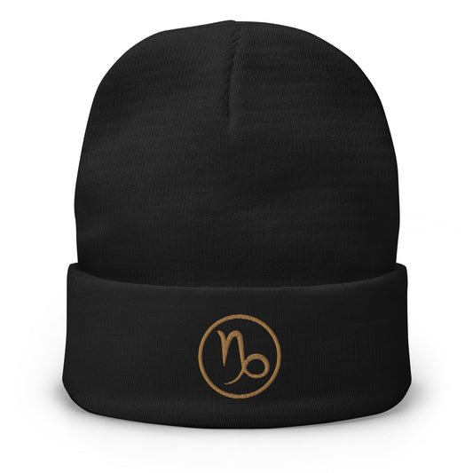 Capricorn- Embroidered Beanie