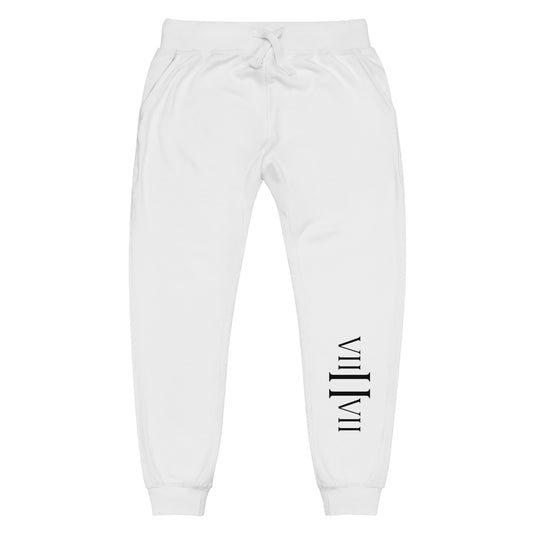 VII II VII- Fleece Sweatpants (White)